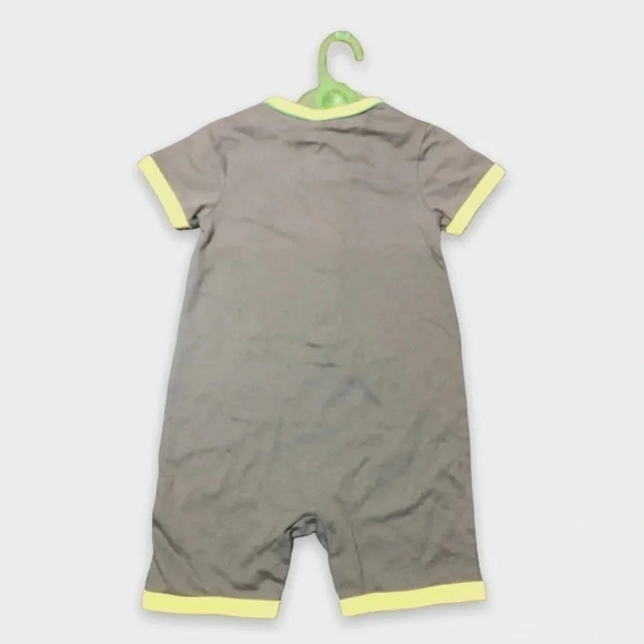 NWT🌟 Navy Green Short Sleeve Cotton Romper - Picture 3 of 3